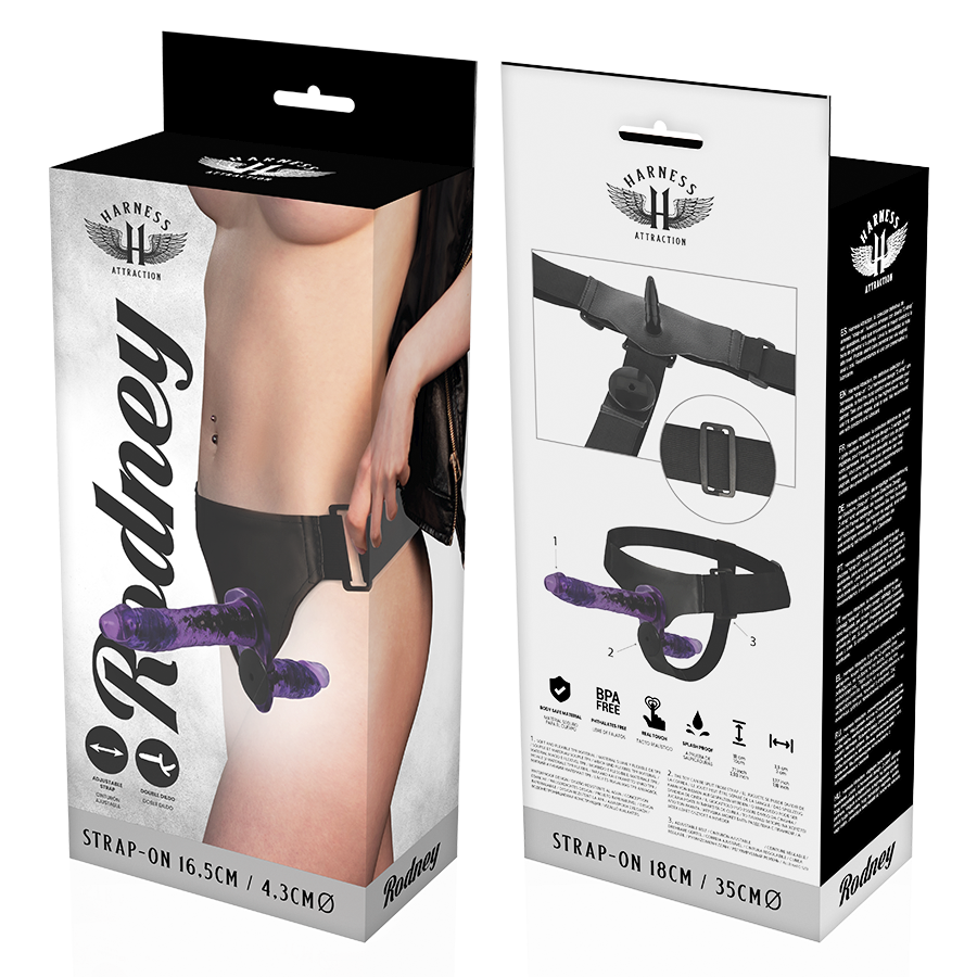 HARNESS ATTRACTION - RODNEY DOUBLE PENETRACI N VIBRATOR 18 CM -O- 3.5 CM - Afbeelding 5