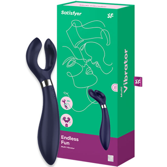 SATISFYER - ENDLESS FUN MULTI VIBRATOR 3 BLUE - Afbeelding 4