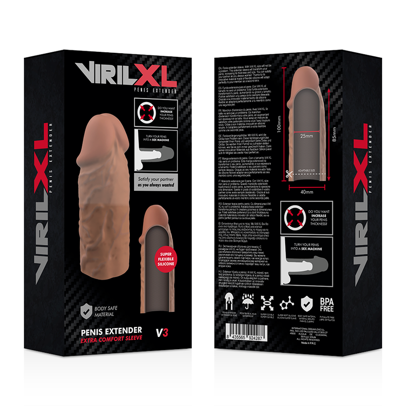 VIRILXL - LIQUID SILICONE V3 BROWN PENIS EXTENSION - Afbeelding 7