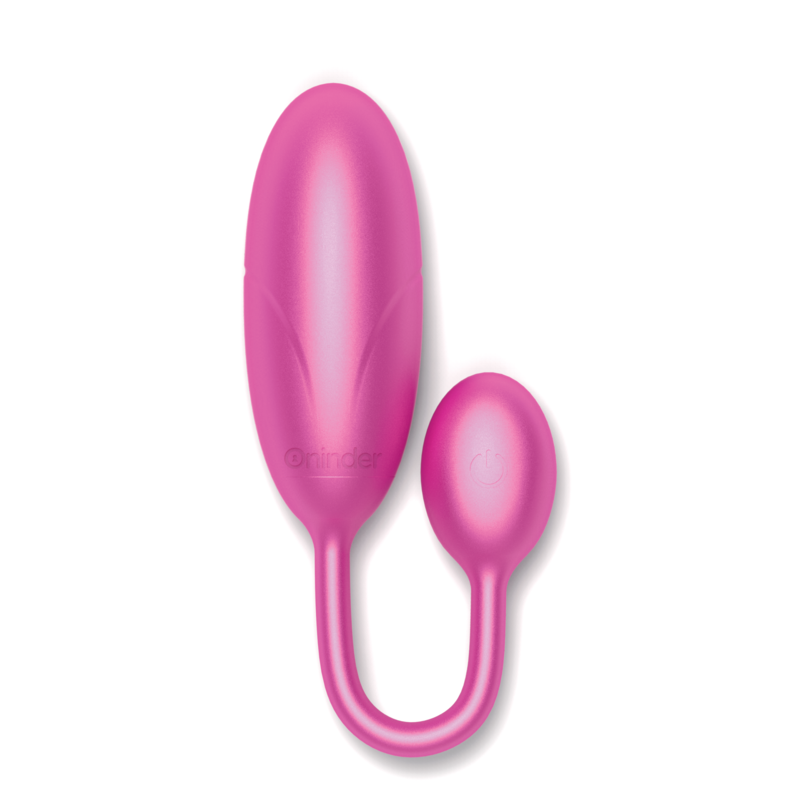 Afstandsbediening vibrator – ONINDER DENVER VIBRATING EGG PINK 7 X 2.7 CM FREE APP – 2.7 cm, oplaadbaar - Afbeelding 4