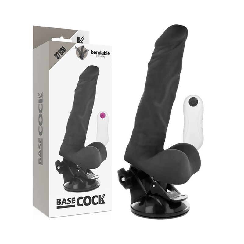 Realistische vibrator – BASECOCK – 21 cm, batterijen