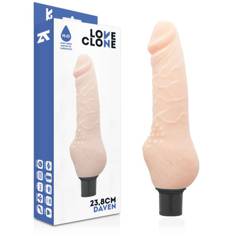 Realistische Vibrator – Loveclone Daven Self Lubrication Realistic 238 CM -O- 38 CM
