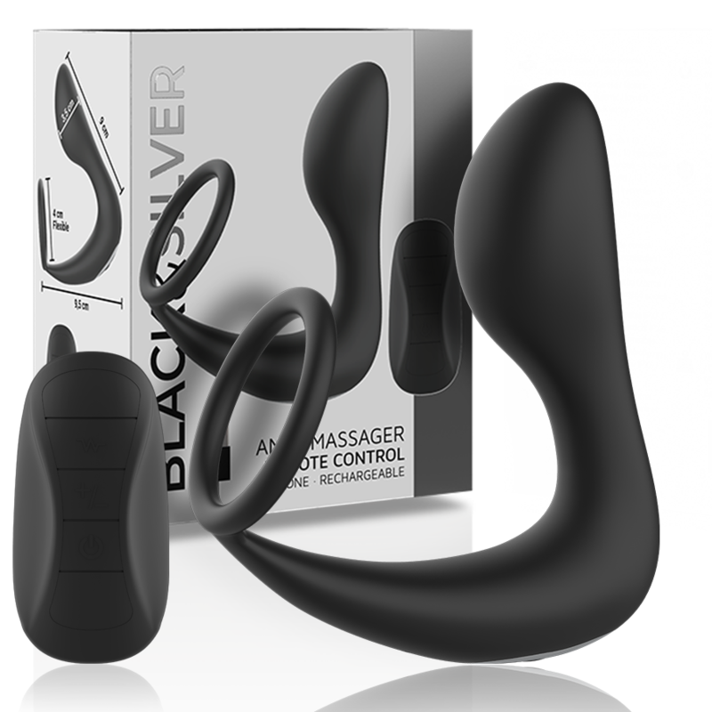 Anale toy voor mannen – BLACKSILVER - REMOTE CONTROL ANAL MASSAGER RECHARGEABLE – oplaadbaar, batterijen