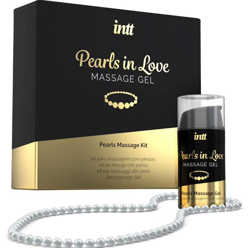 Massage set – Intt Massage Oral Sex – Pearls In Love With Pearl Necklace & Silicone Gel – 15 ml