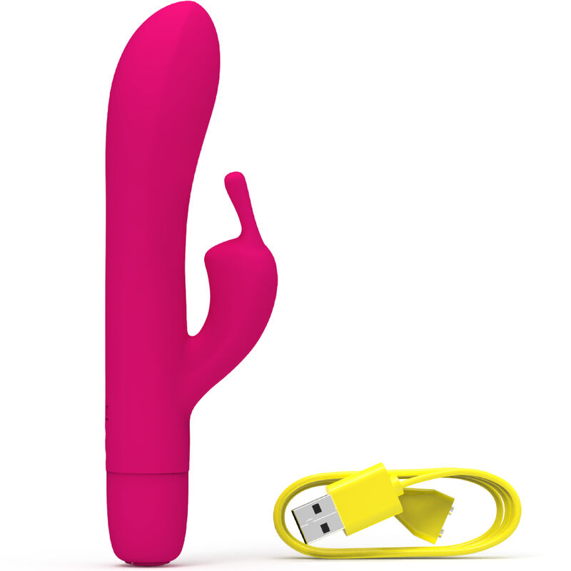 Clitoris & g-spot vibrator – B SWISH BWILD BUNNY INFINITE CLASSIC RECHARGEABLE VIBRATOR PINK SILICONE – oplaadbaar, waterdicht