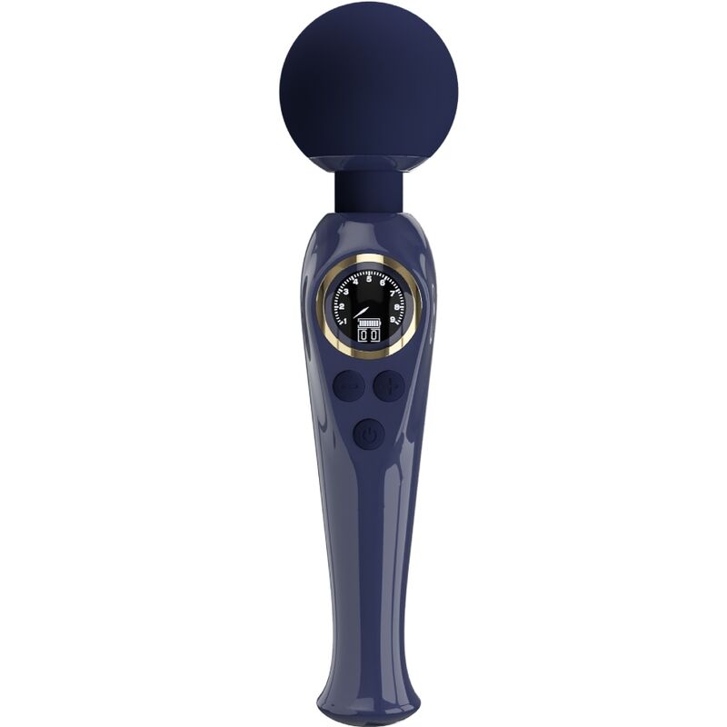 Wand vibrator – PRETTY LOVE SKYLER VIBRATOR WAND BLUE – oplaadbaar, waterdicht