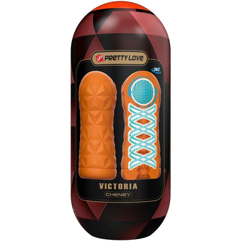 Masturbator voor mannen – PRETTY LOVE - VICTORIA CHENEY MASTURBATOR ORANGE