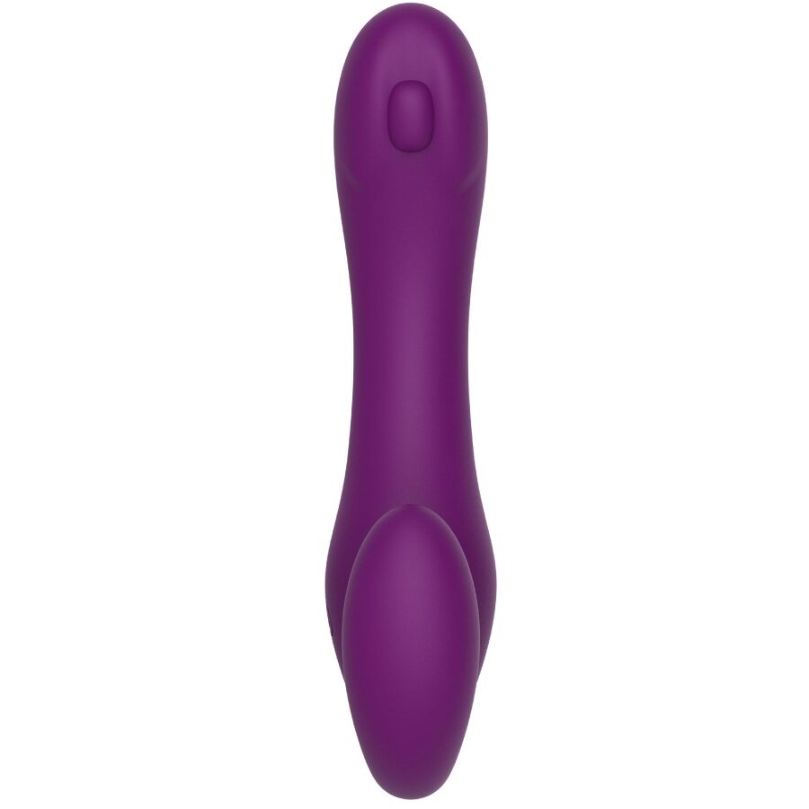 Clitoris & g-spot vibrator – XOCOON 2 IN 1 STRAPLESS STRAP - ON VIBRATOR WITH REMOTE CONTROL PURPLE – 19.5 cm, oplaadbaar - Afbeelding 3