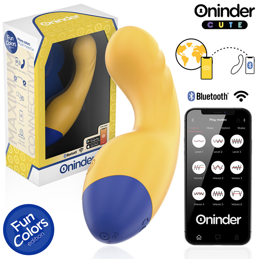 Mini vibrator – ONINDER CUTE LOVE BUDDY MASTER G - SPOT VIBRATOR - FREE WORLDWIDE APP – 14 cm, oplaadbaar