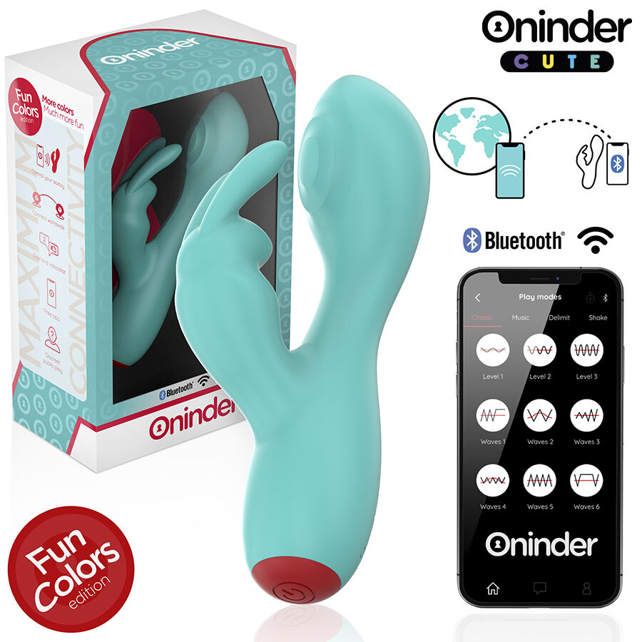Clitoris & g-spot vibrator – ONINDER CUTE LOVE BUNNY G - SPOT CLITORAL VIBRATOR - FREE WORLDWIDE APP – 12.5 cm, oplaadbaar
