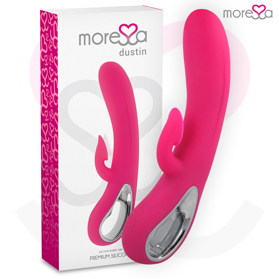 Luchtdruk vibrator – MORESSA - DUSTIN CLITORAL SUCTION AND POWERFUL VIBRATION PREMIUM SILICONE RECHARGEABLE – oplaadbaar, siliconen