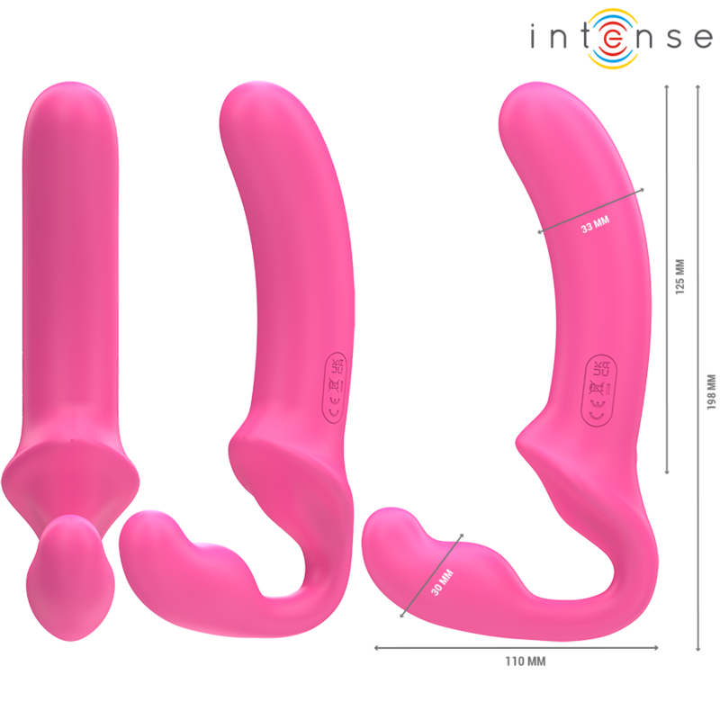 G-spot vibrator – INTENSE AMY DOUBLE PINK REMOTE CONTROL – oplaadbaar, afstandsbediening - Afbeelding 3