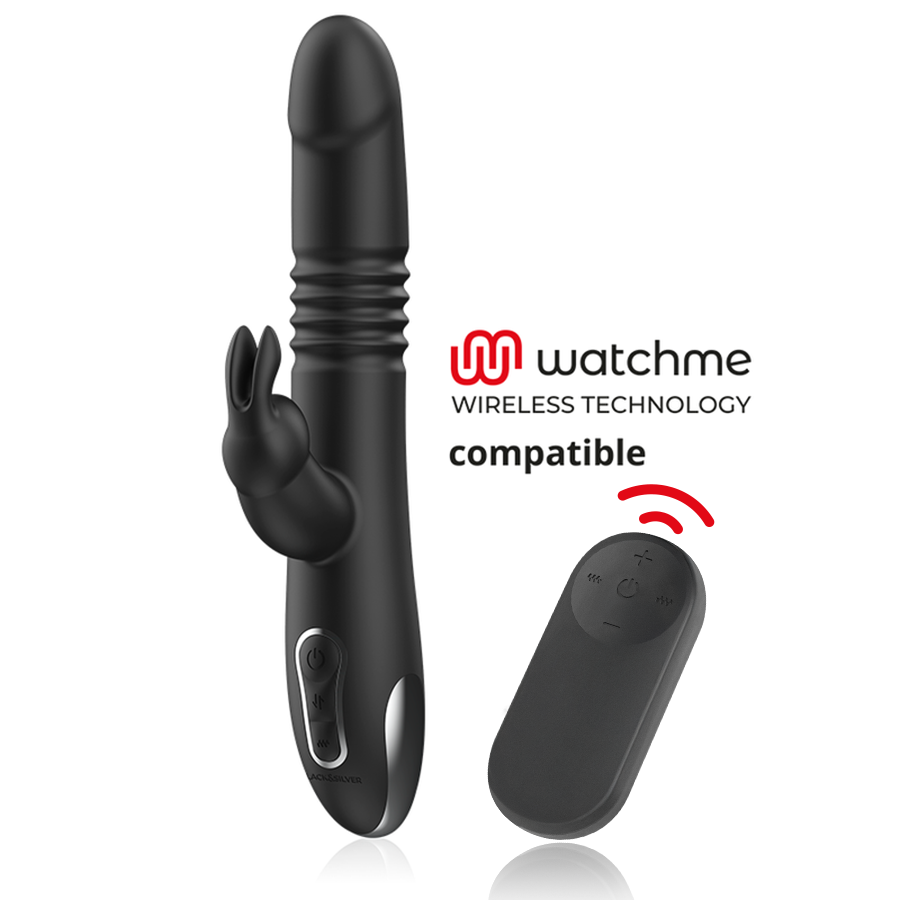 Rabbit vibrator – Blacksilver Kenji Stimulating Vibe Compatible With Watchme Wireless Technology