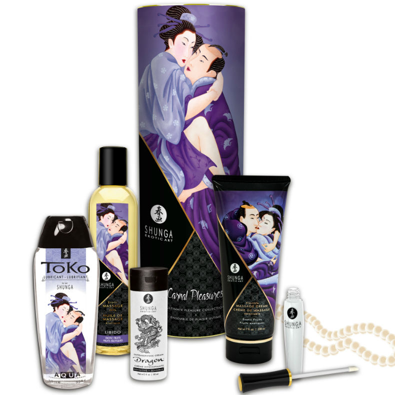 Massage set – Shunga – Carnal Pleasures Collectie – 240 ml