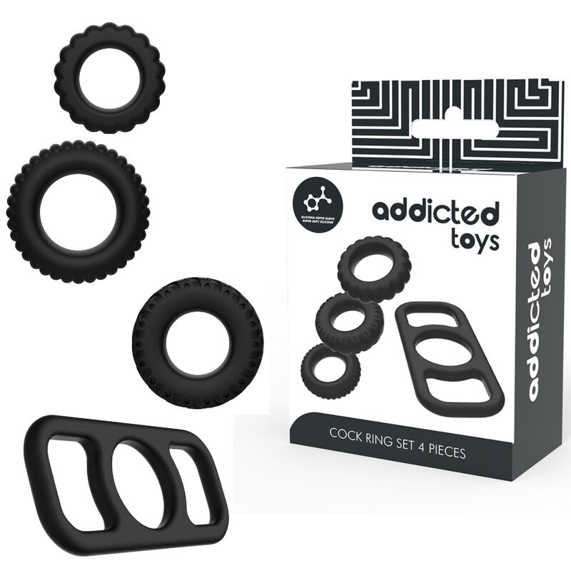 Cockring set – Addicted Toys – Cockring Set (4 Stuks)