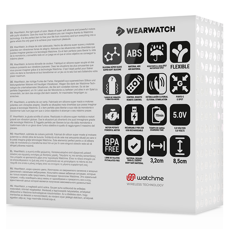 Afstandsbediening Vibrator – Wearwatch - Watchme Dual Technology Vibrator Fuchsia / Pink - Afbeelding 5